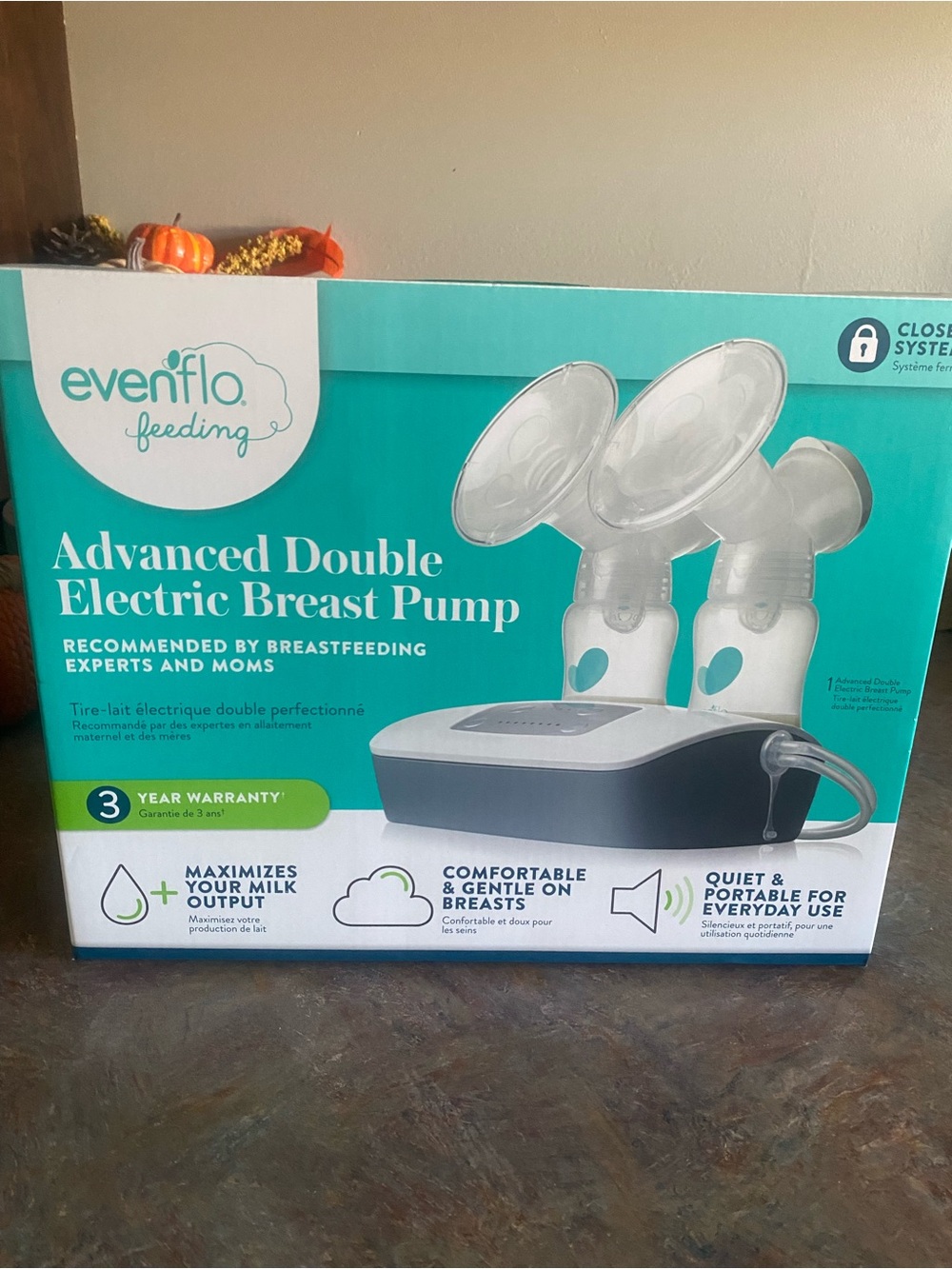 Evenflo Feeding Advanced Double Electric Breast Pump - Teal/White
